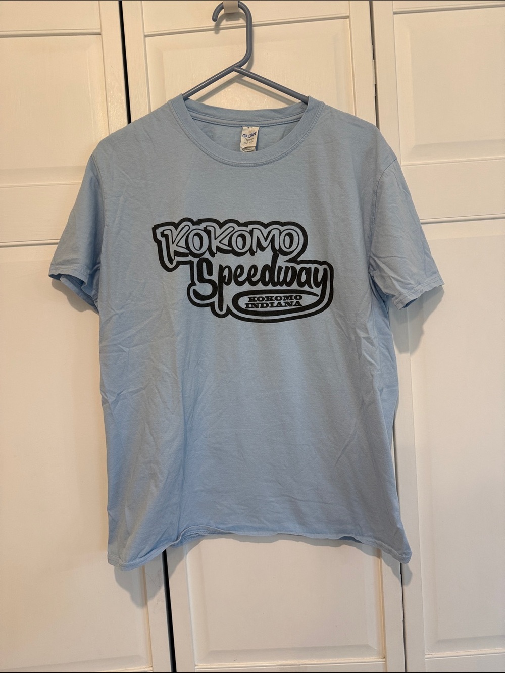 Gildan Light Blue Graphic Kokomo speedway Tee